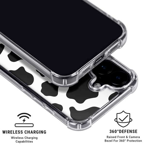 Cow Print iPhone 16 Clear Case